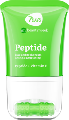 7DAYS MY BEAUTY WEEK Näo-, kaela ja dekolteekreem PEPTIDE massaažirullikuga pinguldav ja toitev 80 ml